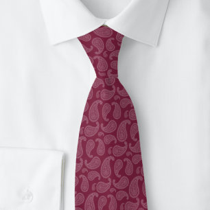 Cranberry Paisley Tie