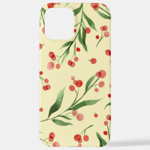 Cranberry Pattern Fruit and Nature iPhone CASE