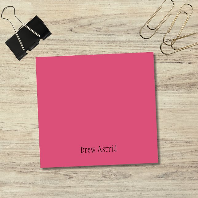 Cranberry Professional Minimalist Black Script Post-it Notes (Creator Uploaded)