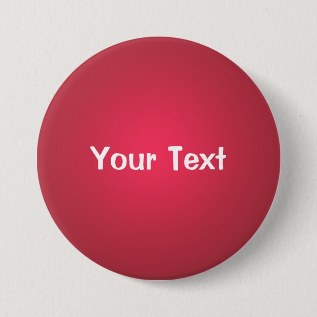 Cranberry Red 3" Custom Text Button Template (Front)