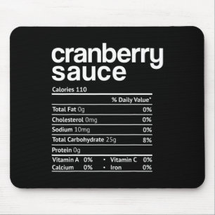 Cranberry Sauce Nutrition Fun Thanksgiving Christm Mouse Pad