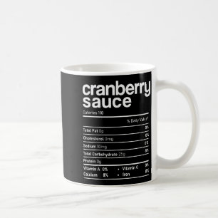 Cranberry Sauce Nutrition Funny Thanksgiving Chris Coffee Mug