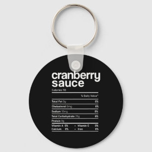 Cranberry Sauce Nutrition Funny Thanksgiving Chris Key Ring