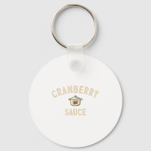 Cranberry Sauce Thanksgiving Party Side Dish Cooki Key Ring (Front)
