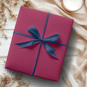 Cranberry Solid Colour Classic Elegant Wrapping Paper