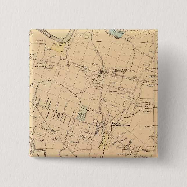 Cranberry Township 15 Cm Square Badge (Front)