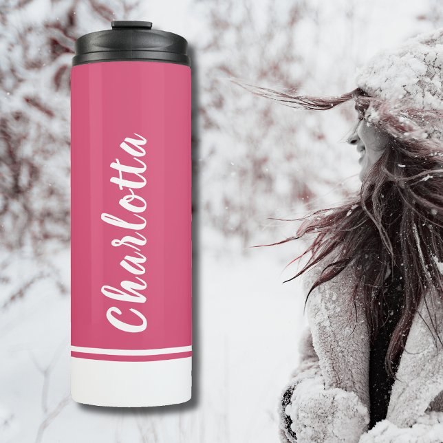 Cranberry White | Elegant | Minimal | Customised Thermal Tumbler (Creator Uploaded)