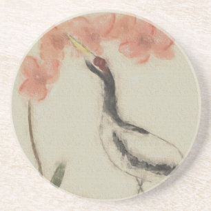 Crane and Orchid Coaster