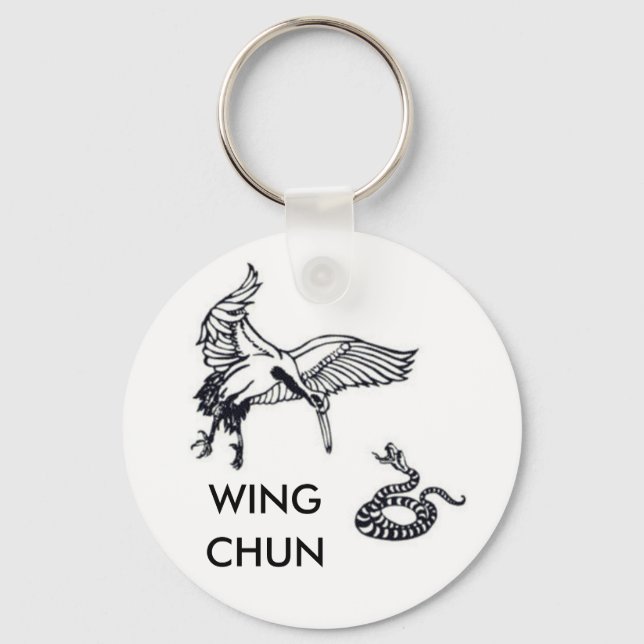 crane and snake, WING, CHUN Key Ring (Front)