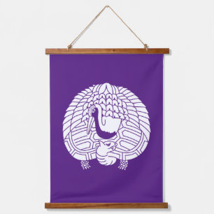 Crane and turtle hanging tapestry