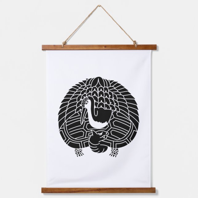 Crane and turtle hanging tapestry (Front)