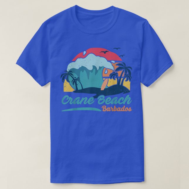 Crane Beach Barbados Beach Summer Surfing Sun Set  T-Shirt (Design Front)