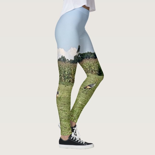 Crane Bird Leggings (Right)