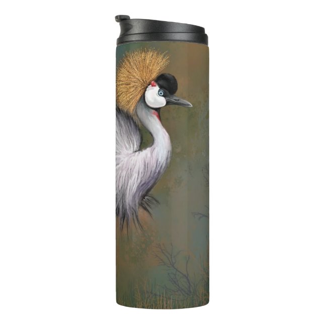 Crane Bird Thermal Tumbler (Rotated Right)