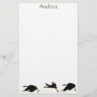 Crane Birds Wildlife Animals Stationery