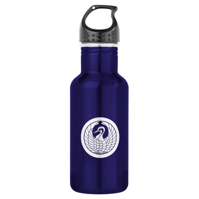 Crane circle in circle 532 ml water bottle (Front)