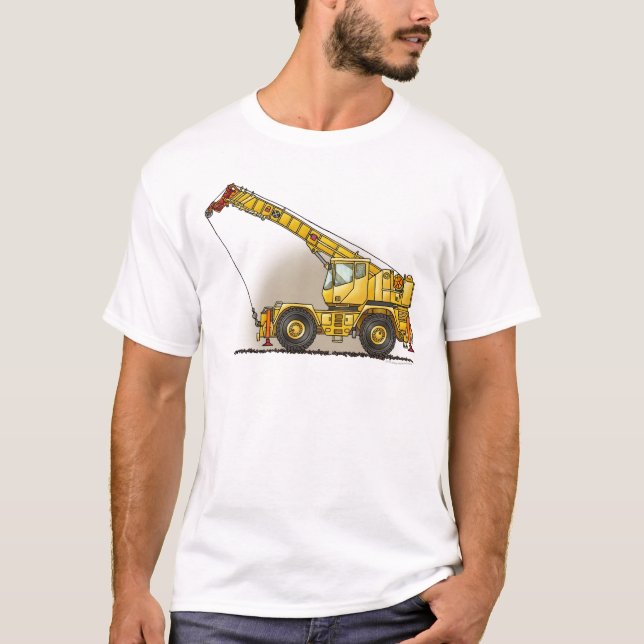 Crane Construction Equipment Mens T-Shirt (Front)