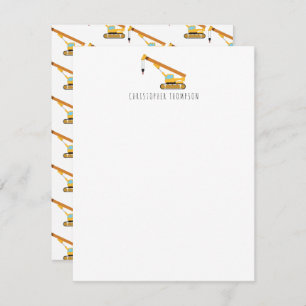 Crane Construction Truck Kids Children's Card
