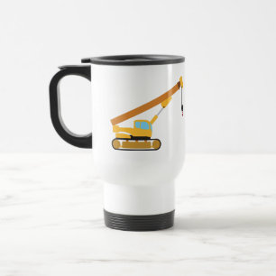 Crane Construction Truck Travel Mug