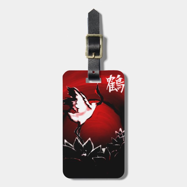Crane Luggage Tag (Front Vertical)