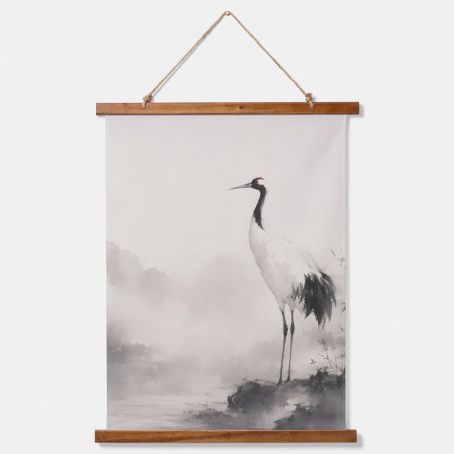 Crane of Silence Hanging Tapestry (Front)