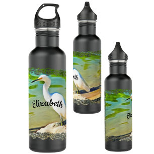 Crane On The Mismaloya River 0335 710 Ml Water Bottle