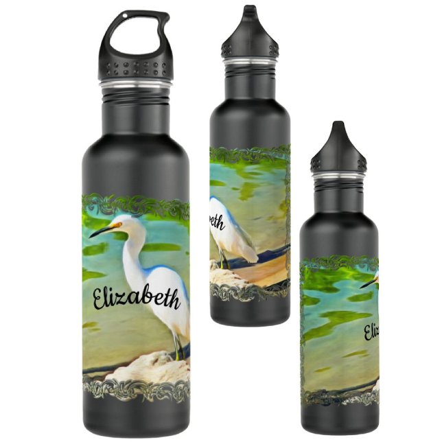 Crane On The Mismaloya River 0335 710 Ml Water Bottle (Creator Uploaded)