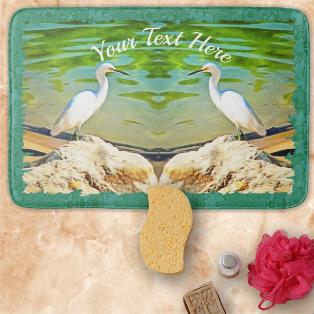 Crane On The Mismaloya River 0335 Bath Mat (Creator Uploaded)