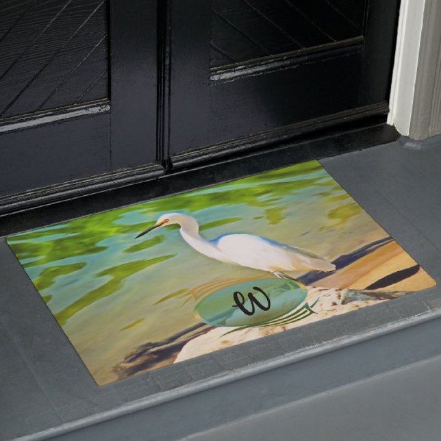 Crane On The Mismaloya River 0335 Doormat (Creator Uploaded)