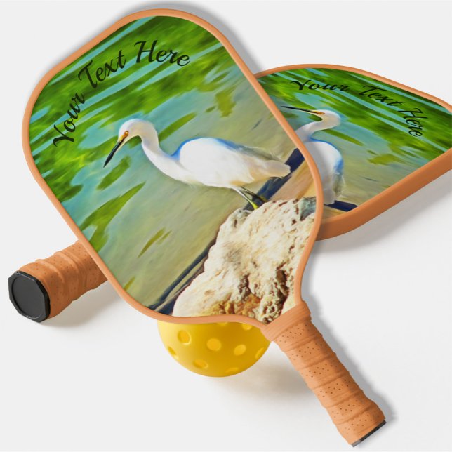 Crane On The Mismaloya River 0335 Pickleball Paddle (Creator Uploaded)