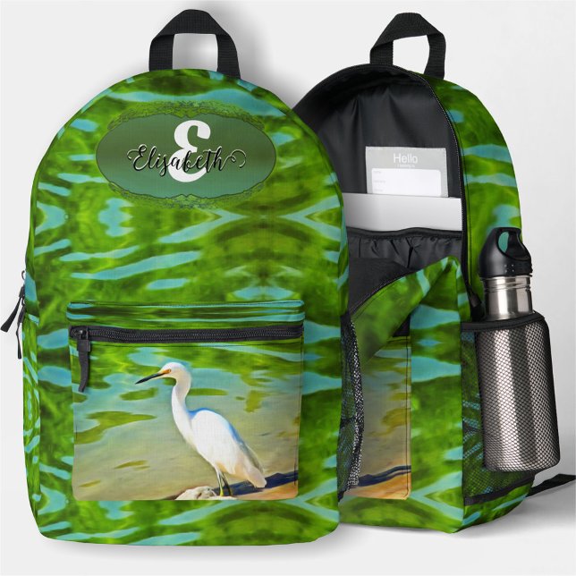 Crane On The Mismaloya River 0335 Printed Backpack (Creator Uploaded)