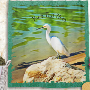 Crane On The Mismaloya River 0335 Shower Curtain