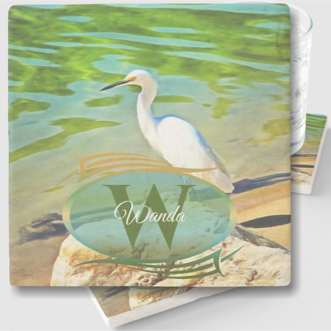 Crane On the Mismaloya River 0335 Stone Coaster (Creator Uploaded)