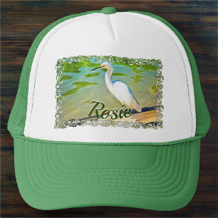 Crane On The Mismaloya River 0335 Trucker Hat