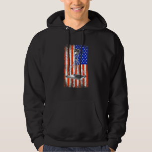 Crane Operator American Flag Heavy Machinery Crane Hoodie