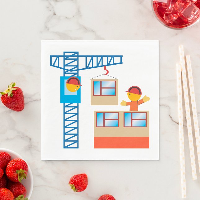 Crane Operator And Construction Worker Napkin (Creator Uploaded)