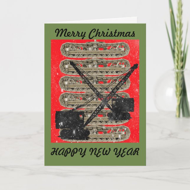CRANE OPERATOR CHRISTMAS CARD OPERATING ENGINEER (Front)