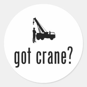 Crane Operator Classic Round Sticker