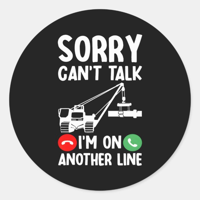 Crane Operator Construction Heavy Equipt Operator Classic Round Sticker (Front)