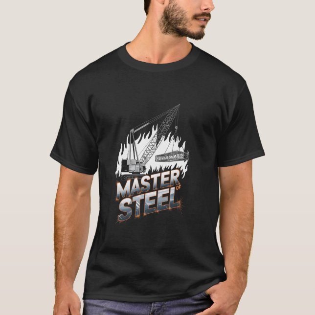Crane Operator Construction Worker Tower Crane Lov T-Shirt (Front)