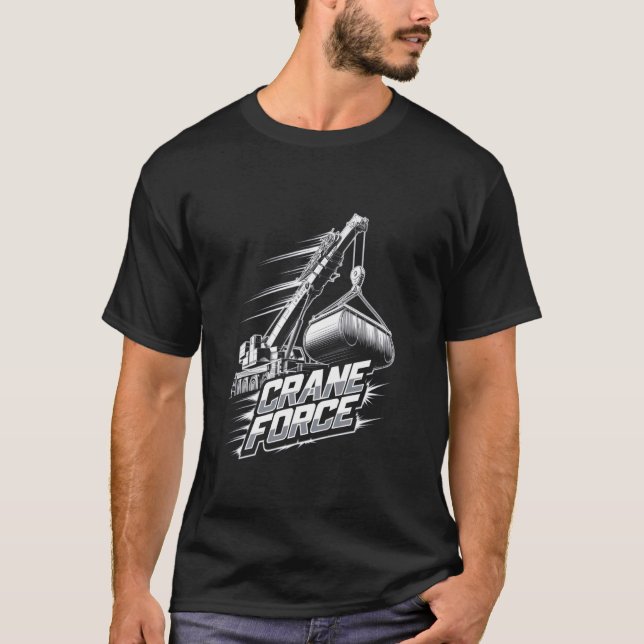 Crane Operator Construction Worker Tower Crane Lov T-Shirt (Front)