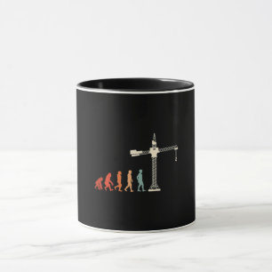 Crane Operator Crane Evolution Construction Worker Mug