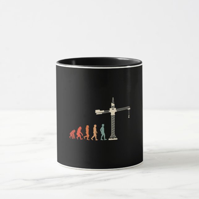 Crane Operator Crane Evolution Construction Worker Mug (Center)