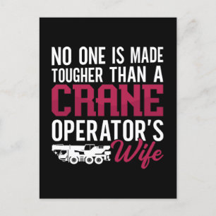 Crane Operator Crane Operator's Wife Construction Holiday Postcard