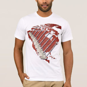 CRANE OPERATOR DIAMOND PLATE CRANE BRICK US MAP T-Shirt
