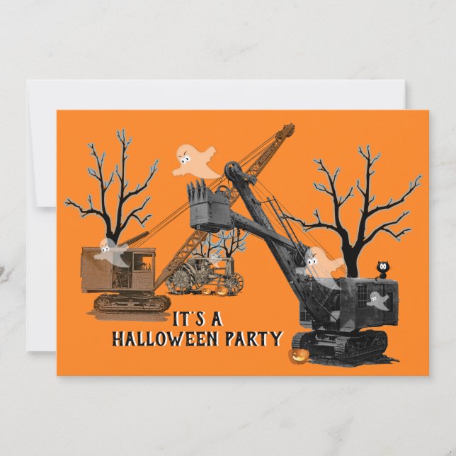 Crane Operator Halloween Northwest Engineering Invitation (Front)