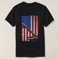 Crane Operator Heavy Machinery Usa American Flag 
