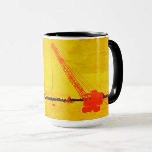 CRANE OPERATOR ICE FISHING NORTHWEST CRANE ART MUG
