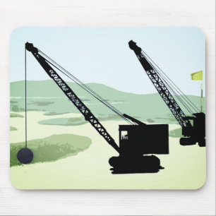 Crane OPERATOR OPERATING ENGINEER GOLF GOLFING Mouse Pad