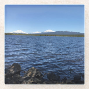 Crane Prairie Reservoir & Sisters Glass Coaster